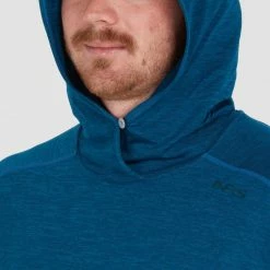 Coupon 🌟 NRS Silkweight Hoodie - Men's 😉 -Helinox Shop 10139 05 Poseidon Model Hood 100621 2000x2000 rsz 06798.1647976485