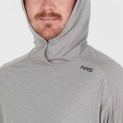 Coupon 🌟 NRS Silkweight Hoodie - Men's 😉 -Helinox Shop 10139 05 Sharkskin Model Hood 100621 2000x2000 rsz 04180.1647976485